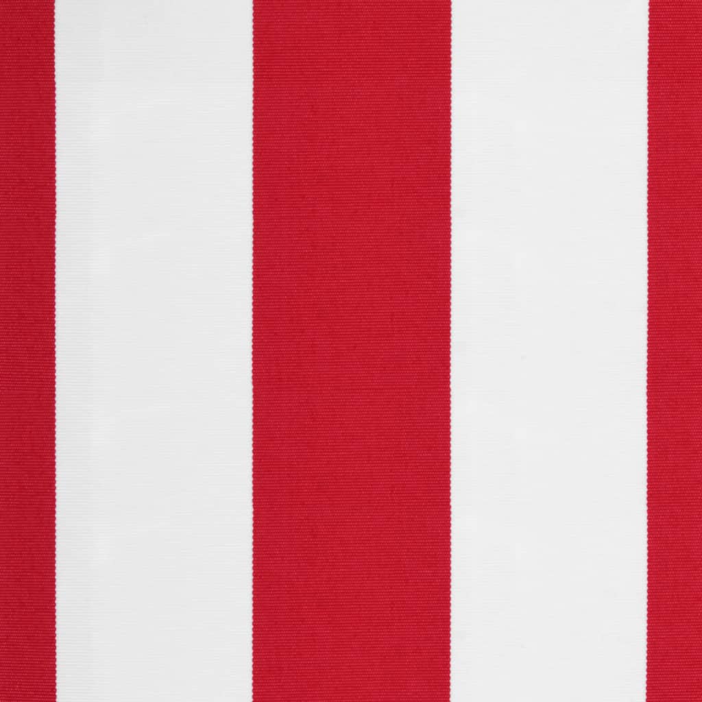 Erstatningsduk for markise rød og hvit stripe 6x3 m