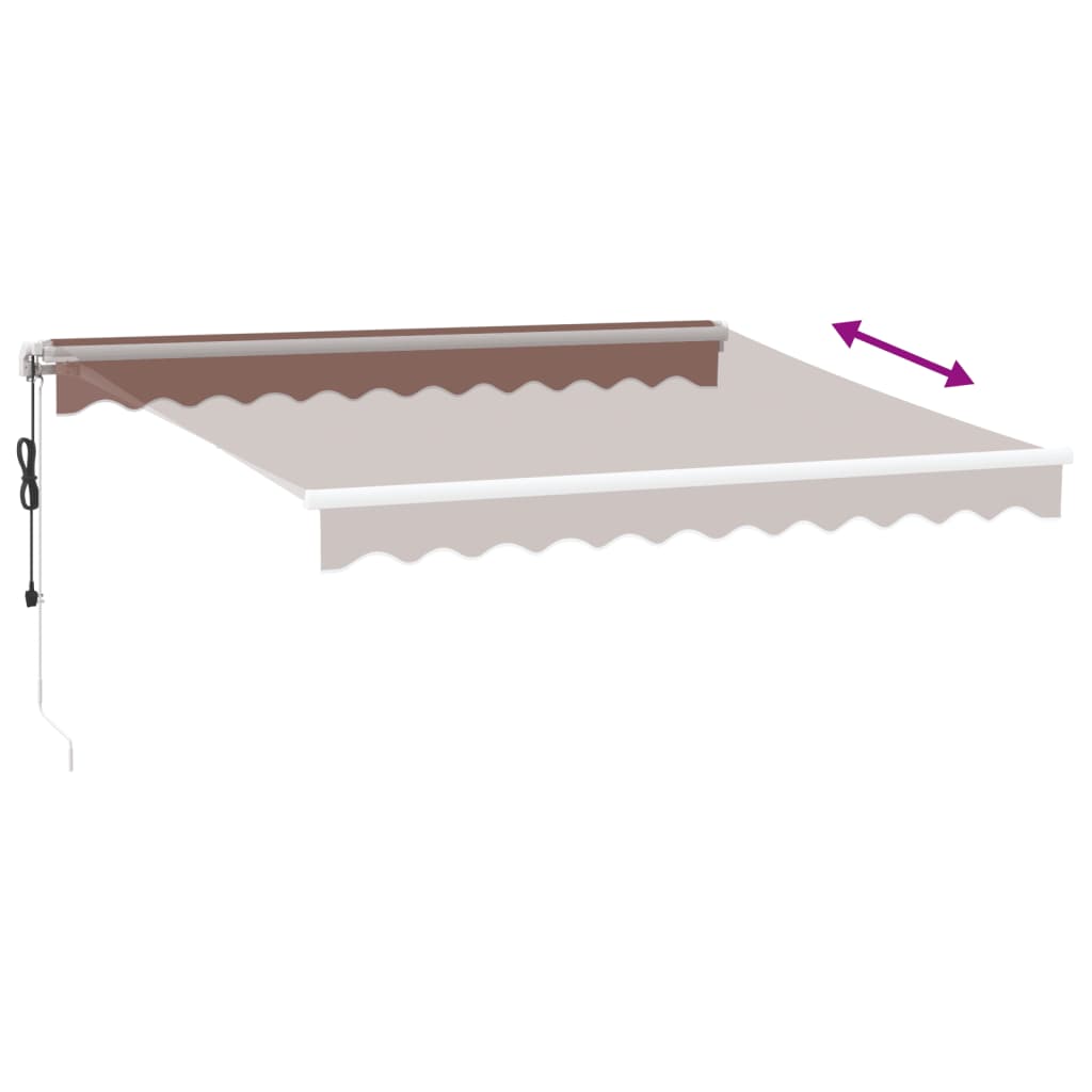 Automatisk uttrekkbar markise burgunder 300x250 cm