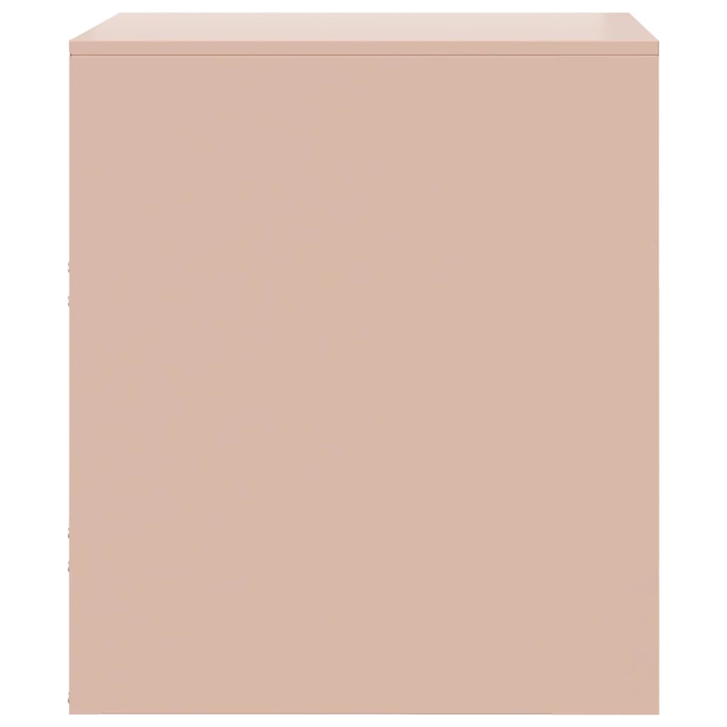 Nattbord rosa 34,5x39x44 cm stål