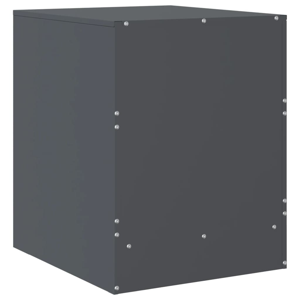 Nattbord 2 stk antrasitt 34,5x39x44 cm stål