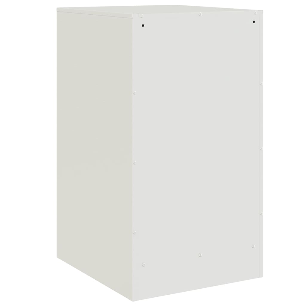Nattbord 2 stk hvit 34,5x39x62 cm stål