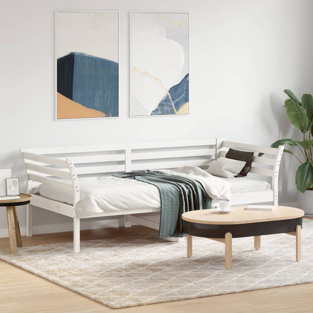 Dagseng hvit 75x190 cm heltre furu