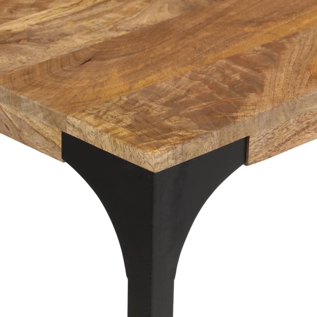 Konsollbord brun 110x35x76 cm heltre mango og jern