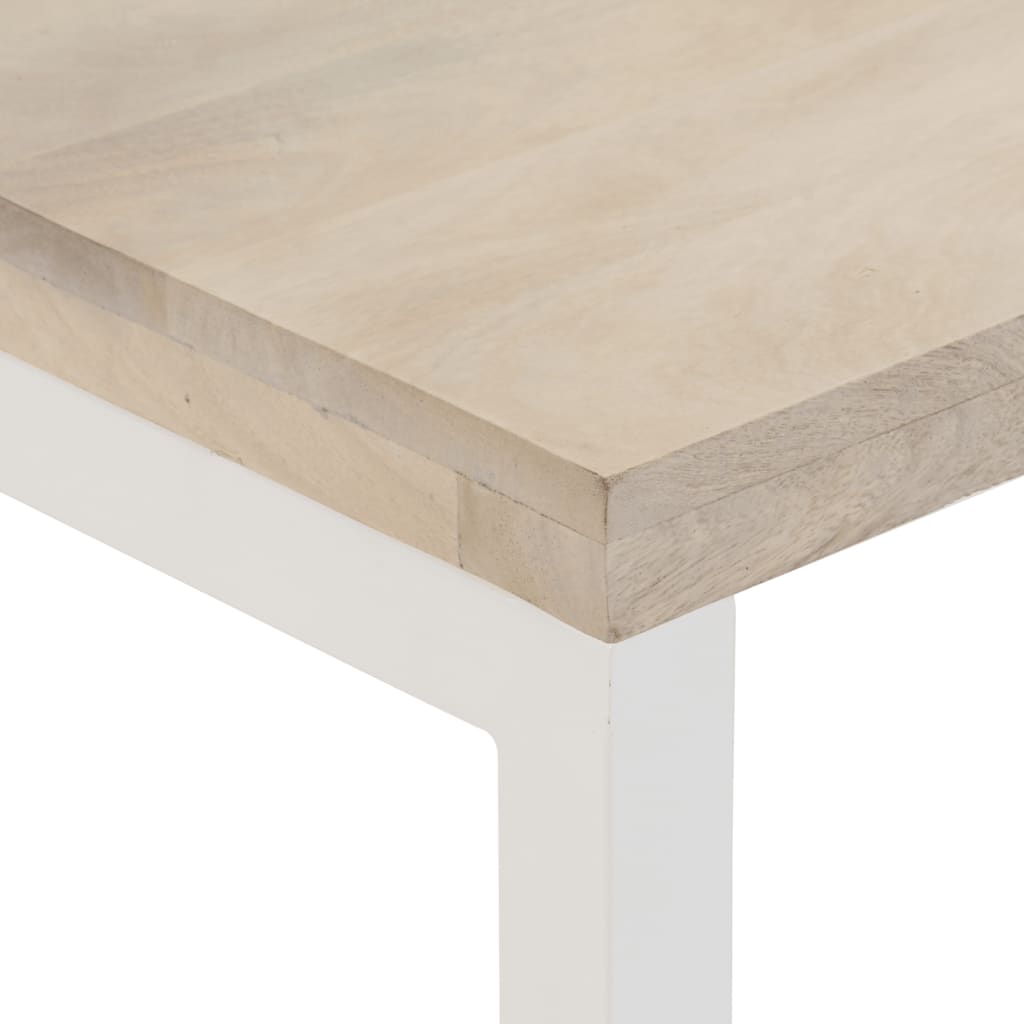 Konsollbord brun 110x35x76 cm heltre mango og jern