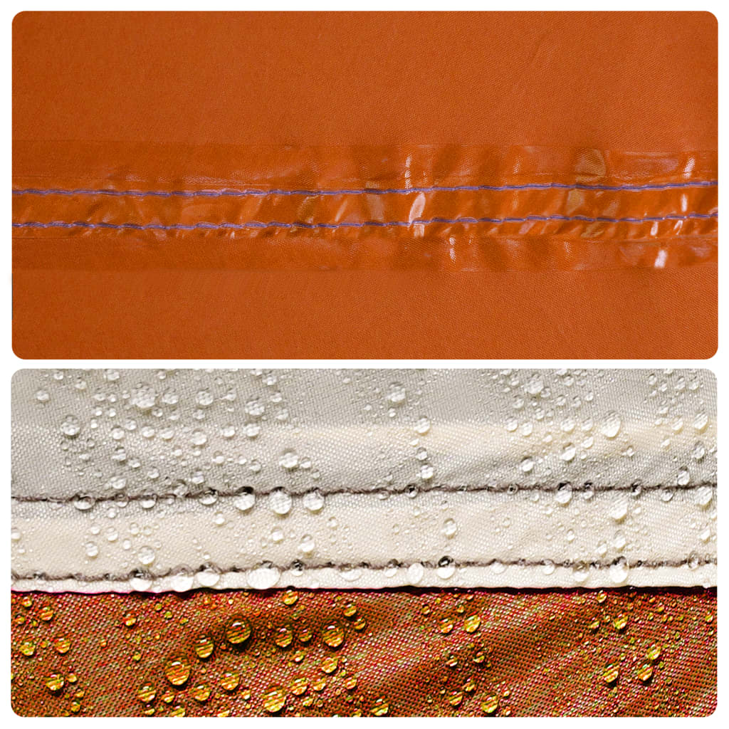 Campingpresenning grå og oransje 460x305x210 cm vanntett