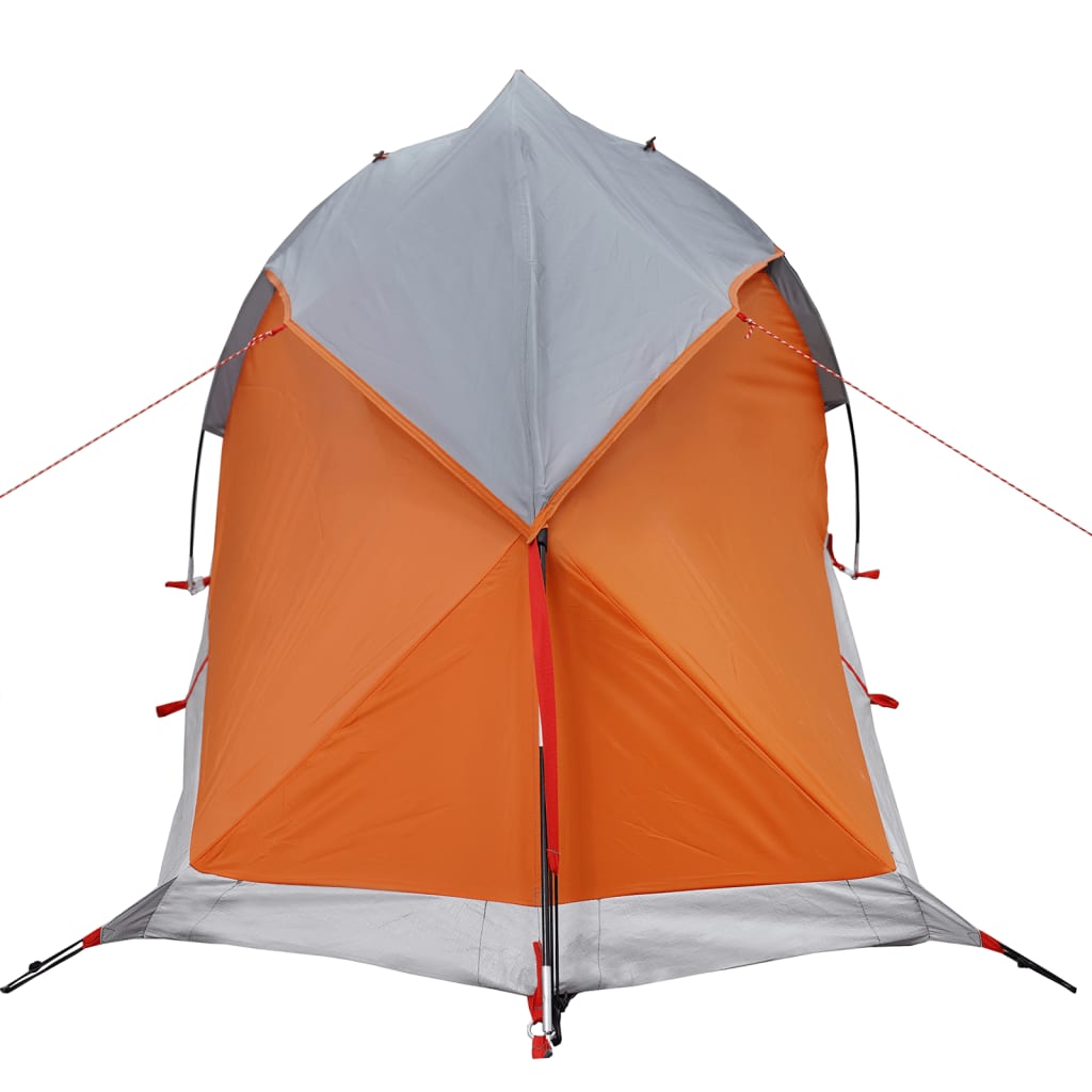 Campingtelt 1 person grå og oransje vanntett