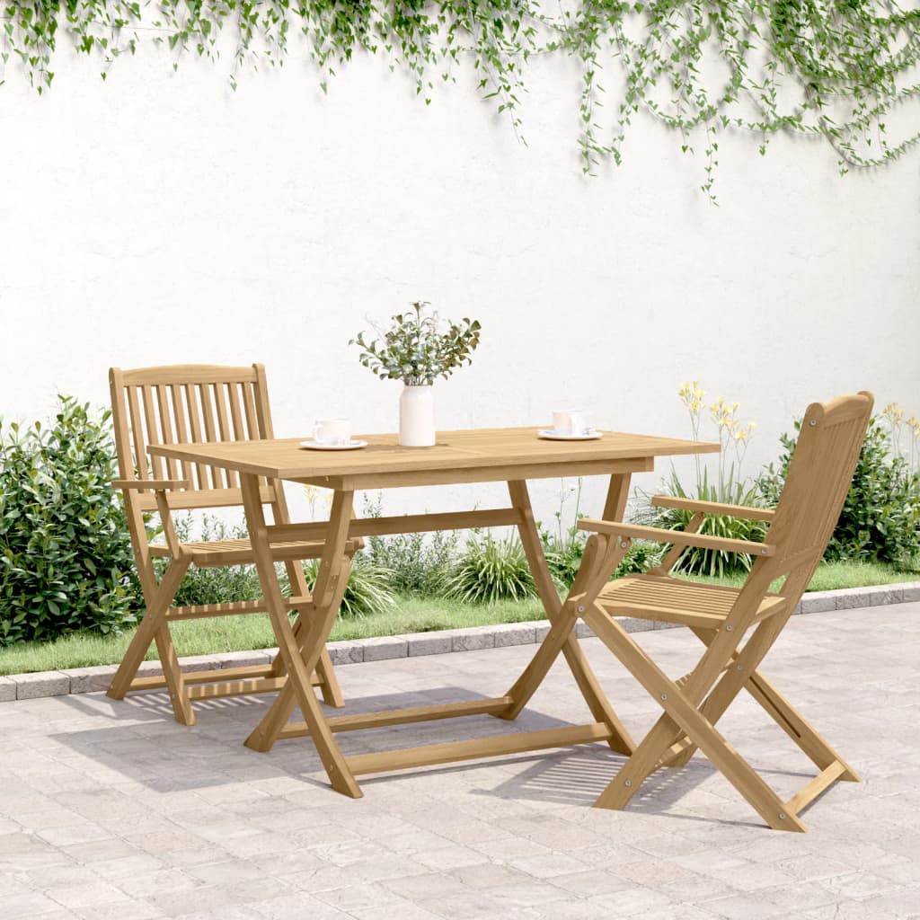 Sammenleggbart hagebord 120x70x75 cm heltre akasie
