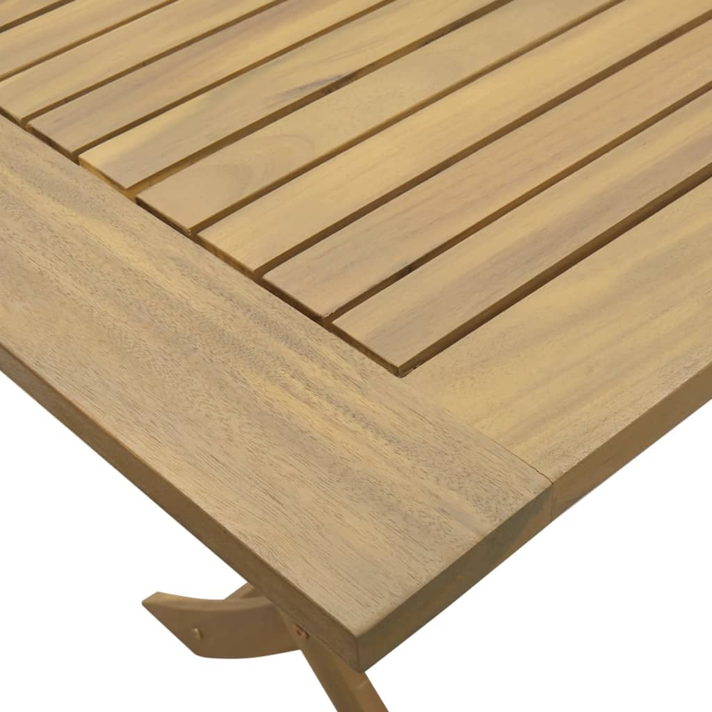 Sammenleggbart hagebord 120x70x75 cm heltre akasie
