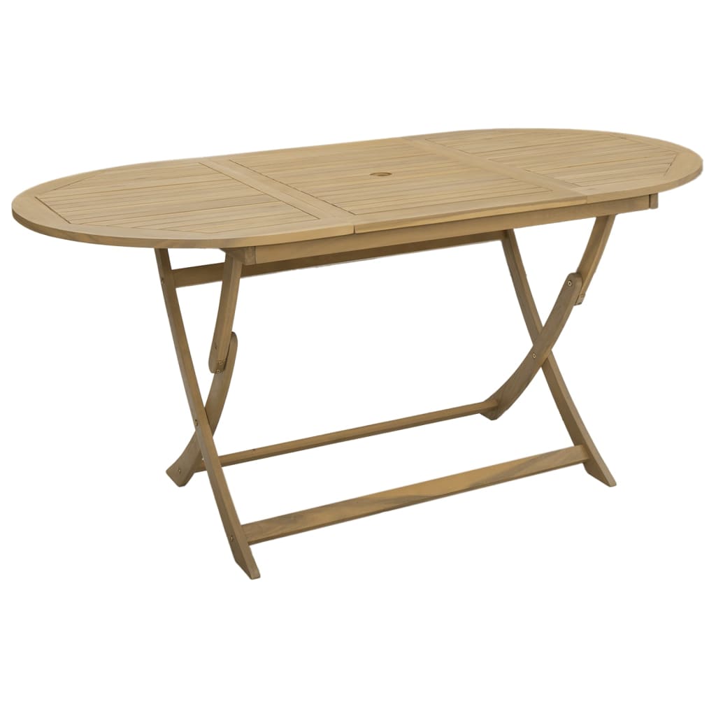 Sammenleggbart hagebord 160x85x75 cm heltre akasie