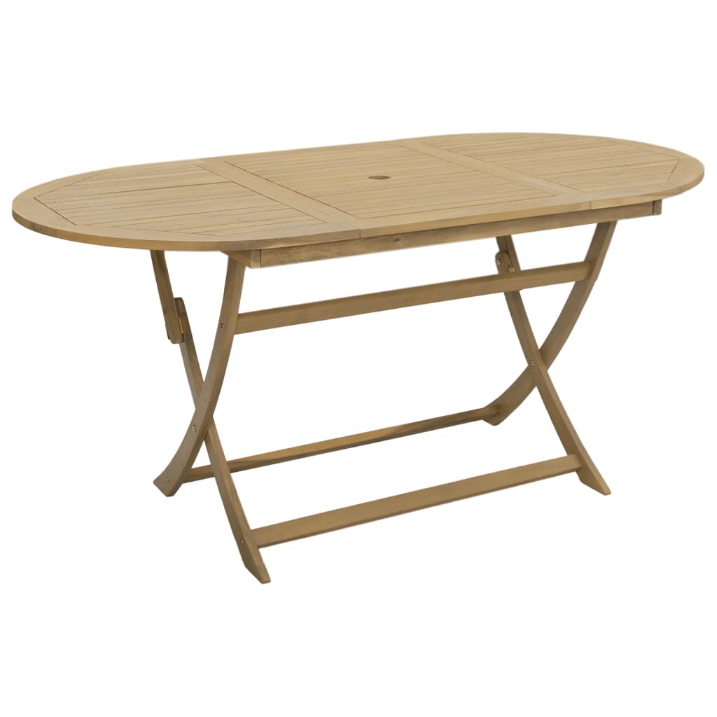 Sammenleggbart hagebord 160x85x75 cm heltre akasie