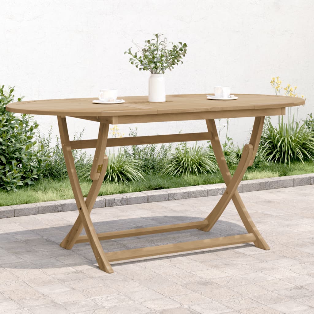 Sammenleggbart hagebord 160x85x75 cm heltre akasie