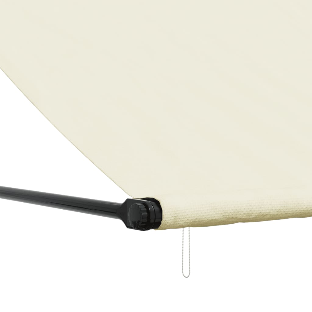 Uttrekkbar markise kremhvit 250x150 cm stoff og stål