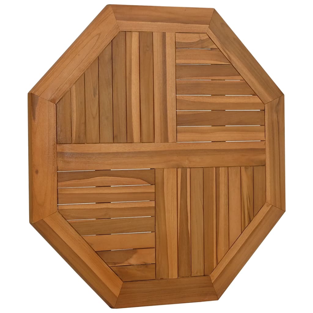 Bordplate 80x80x2,5 cm åttekantet heltre teak