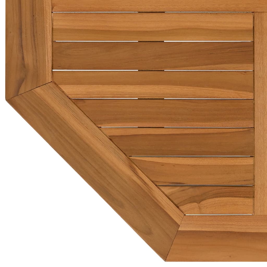 Bordplate 80x80x2,5 cm åttekantet heltre teak