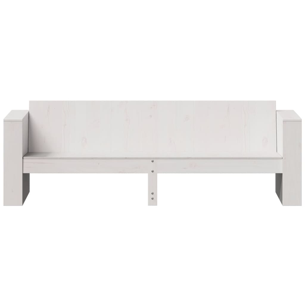 Hagesofa 3-seters 189x60x62 cm heltre furu