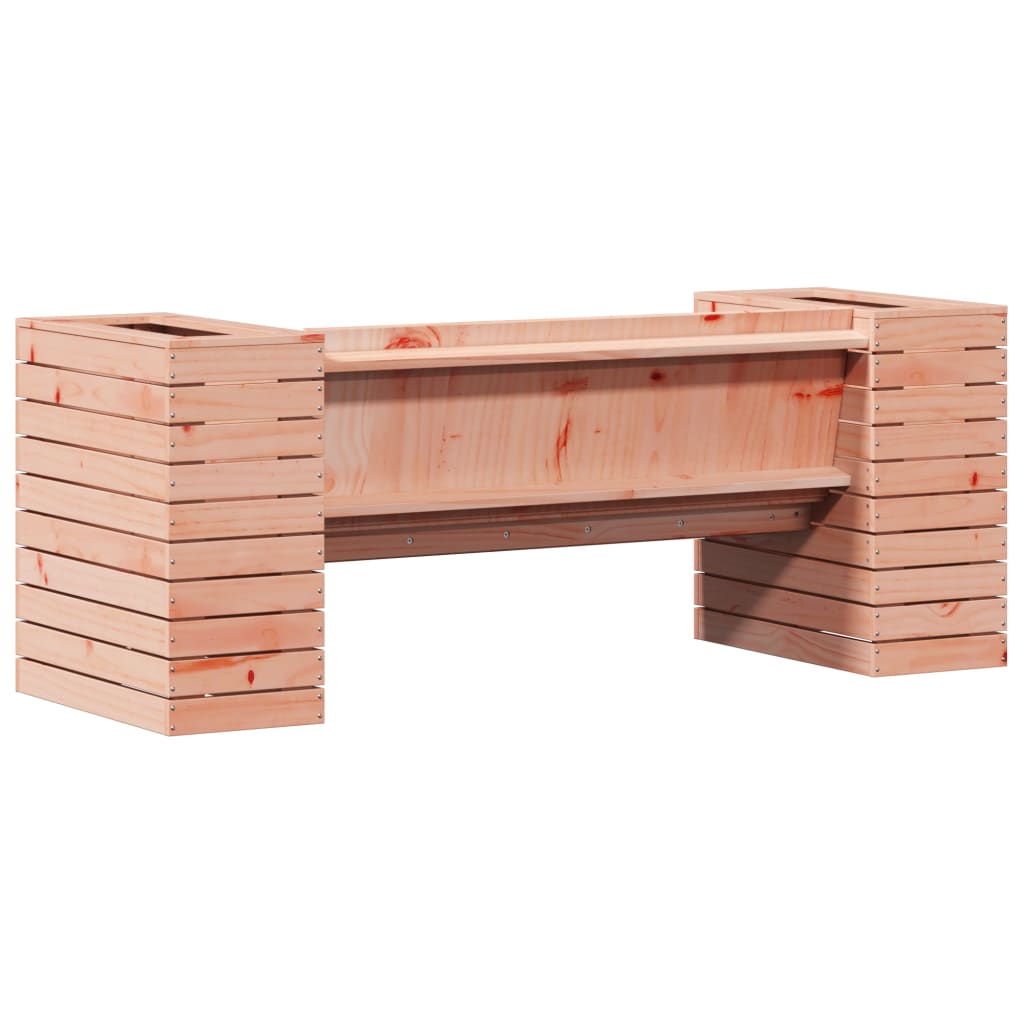 Benk med plantekasser 167,5x60x65 cm heltre douglasgran