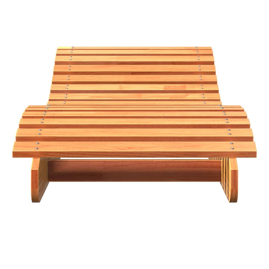 Solsenger 2 stk voksbrun 205x60x31,5 cm heltre furu