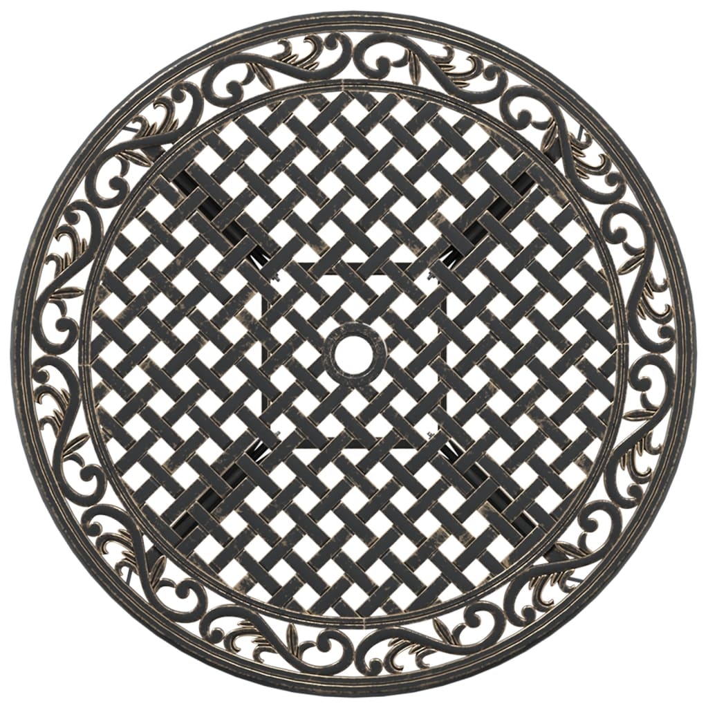 Hagebord bronse Ø90x75 cm støpt aluminium