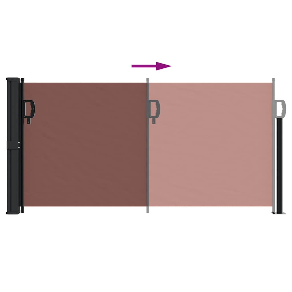 Uttrekkbar sidemarkise brun 100x300 cm