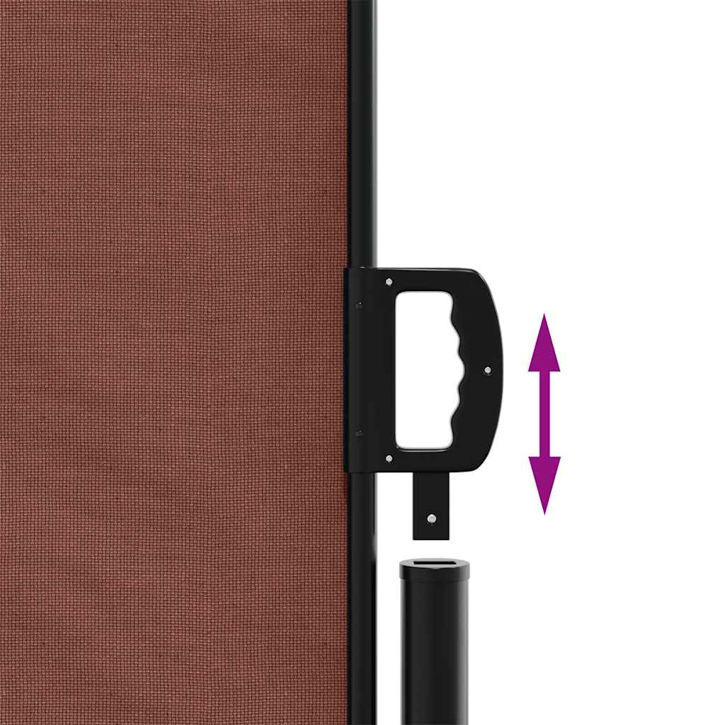 Uttrekkbar sidemarkise brun 100x300 cm
