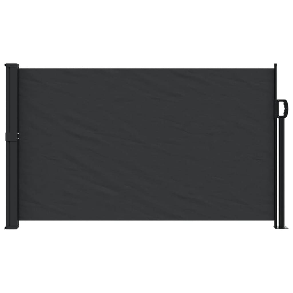 Uttrekkbar sidemarkise svart 120x300 cm