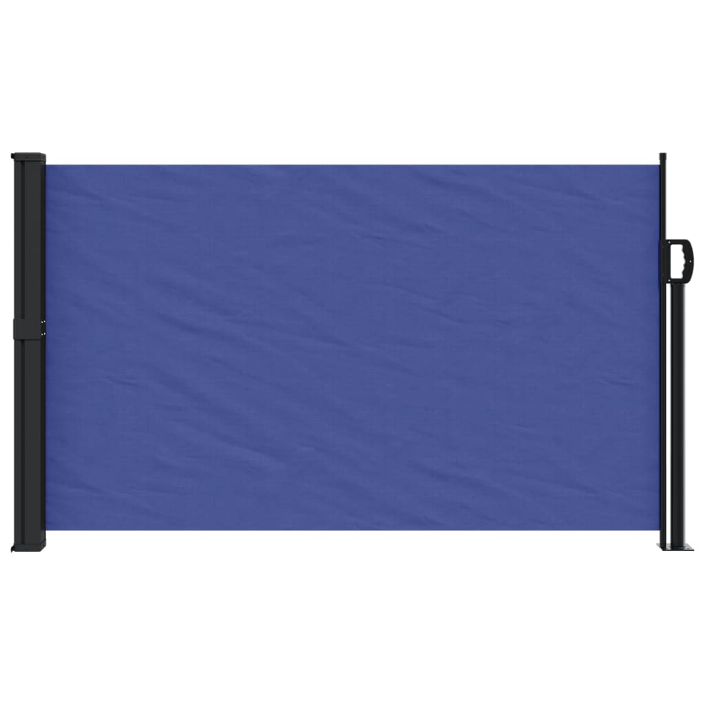 Uttrekkbar sidemarkise blå 120x300 cm