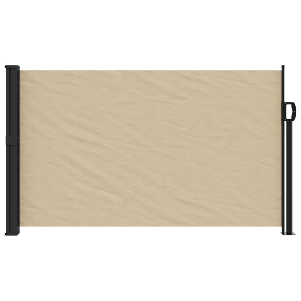 Uttrekkbar sidemarkise beige 120x300 cm