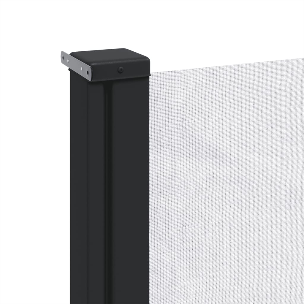 Uttrekkbar sidemarkise hvit 120x300 cm