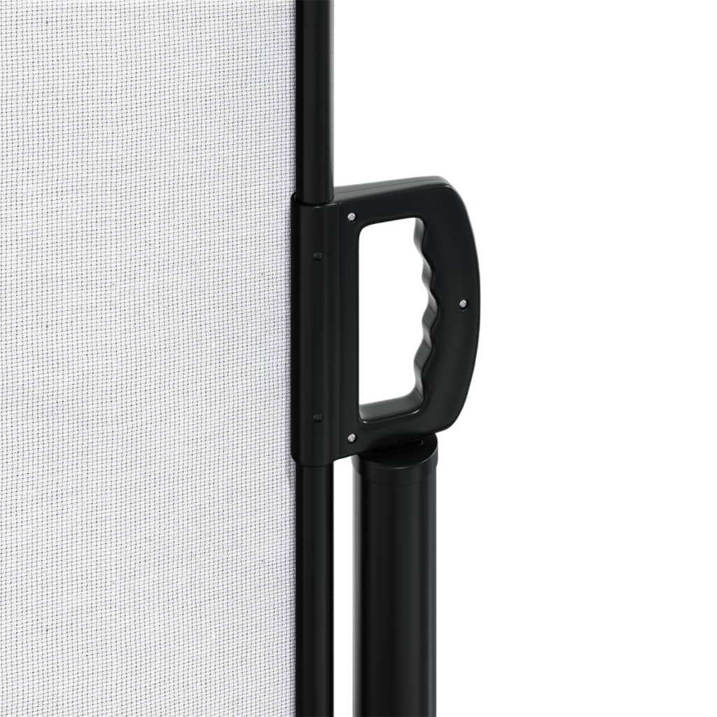 Uttrekkbar sidemarkise hvit 120x300 cm