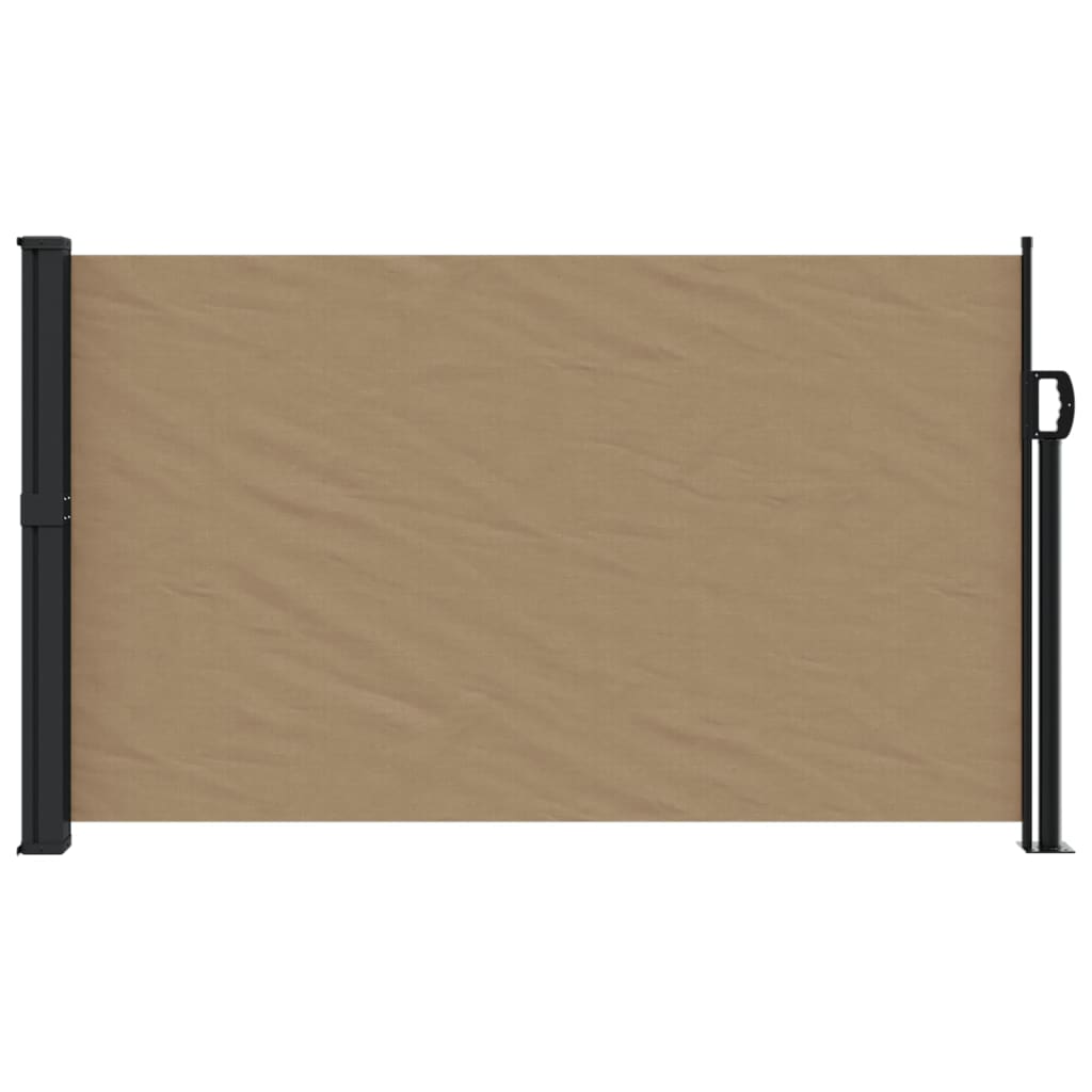Uttrekkbar sidemarkise gråbrun 120x300 cm