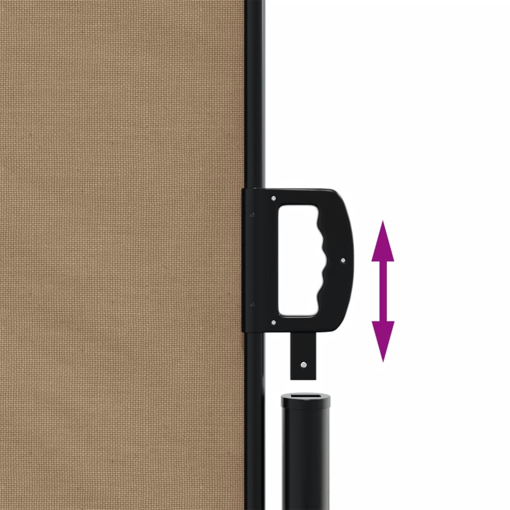 Uttrekkbar sidemarkise gråbrun 120x300 cm