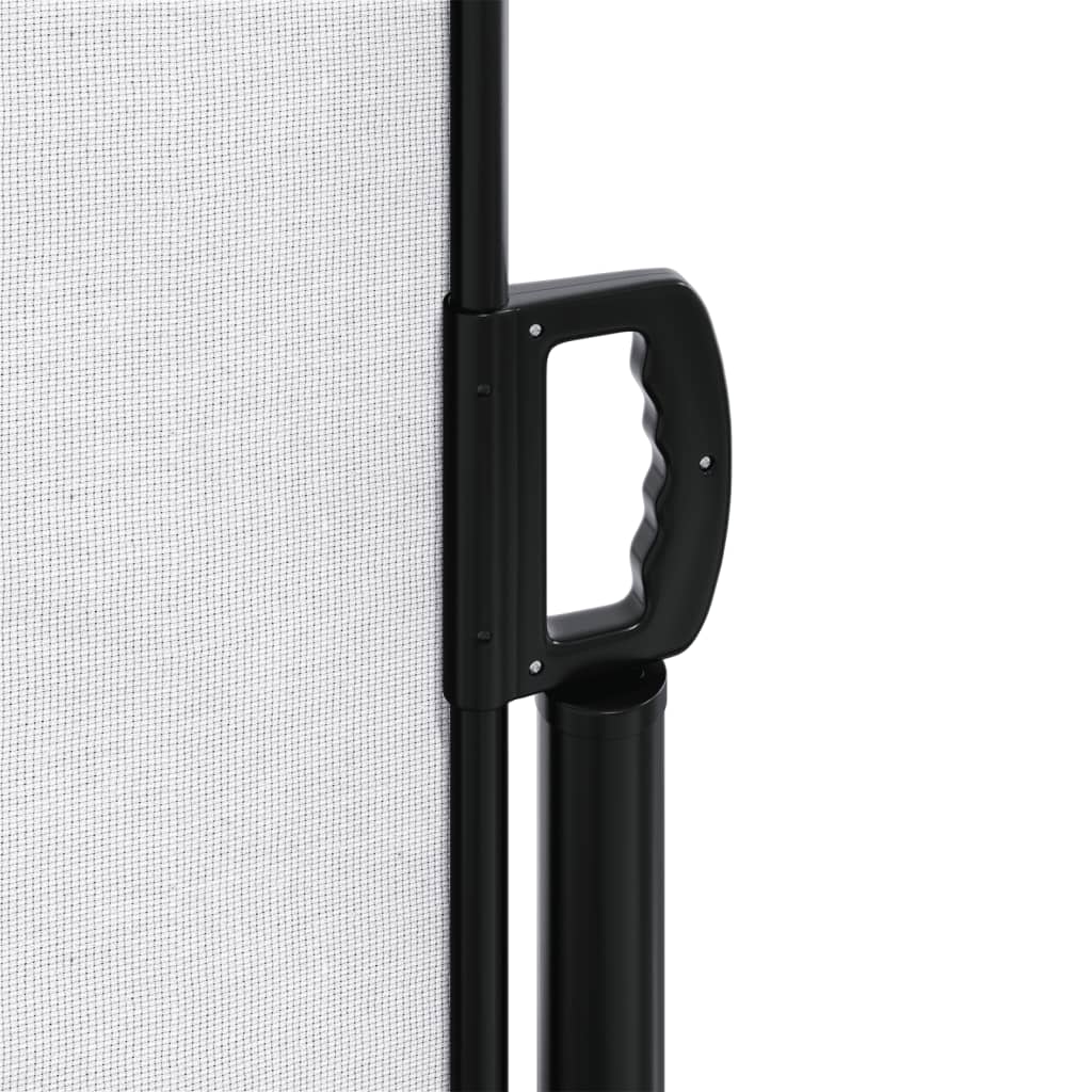 Uttrekkbar sidemarkise hvit 140x300 cm