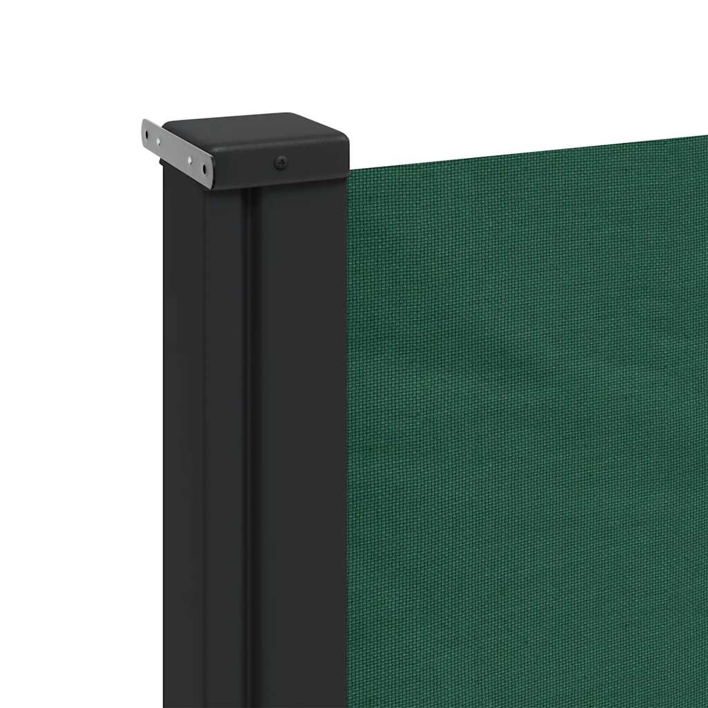 Uttrekkbar sidemarkise mørkegrønn 140x300 cm