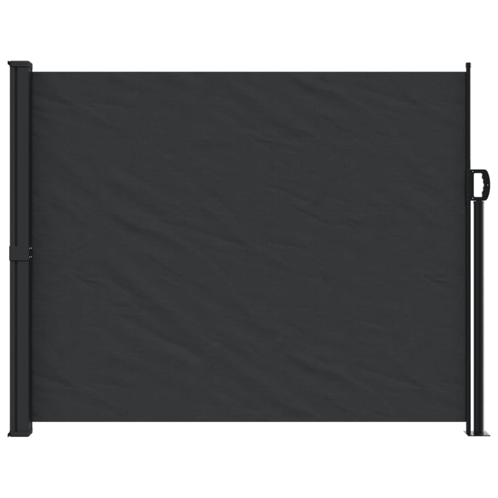 Uttrekkbar sidemarkise svart 160x300 cm