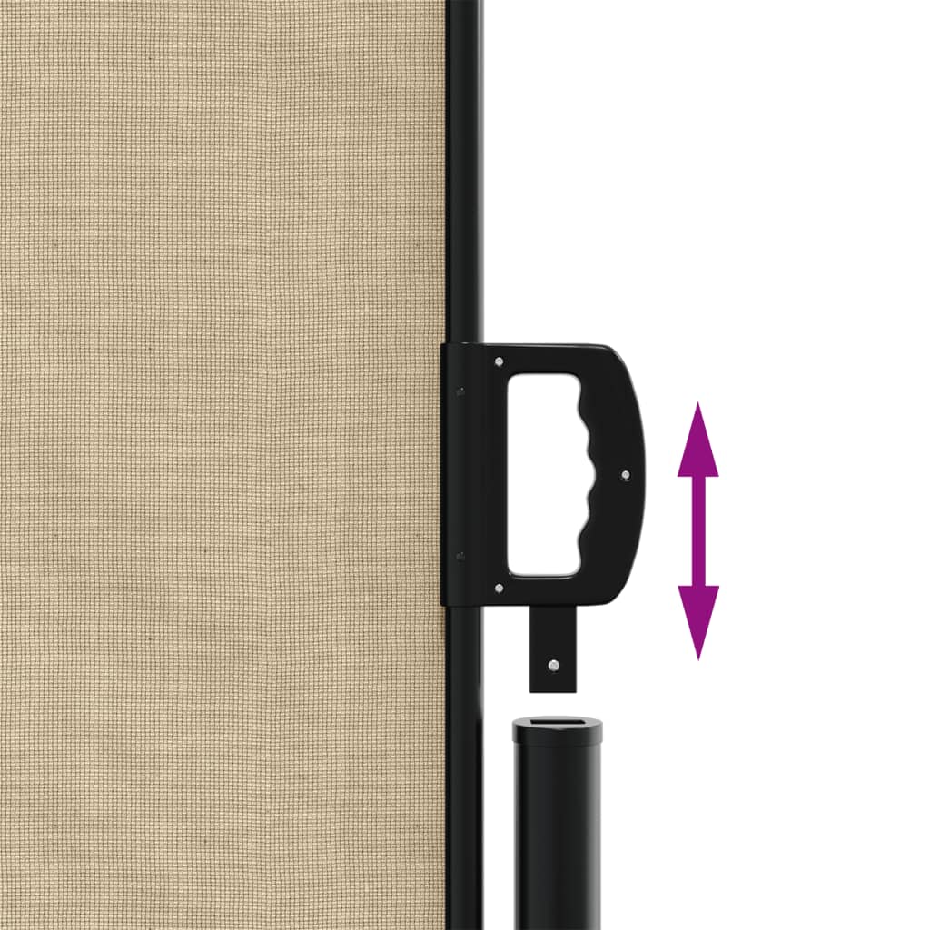 Uttrekkbar sidemarkise beige 160x300 cm