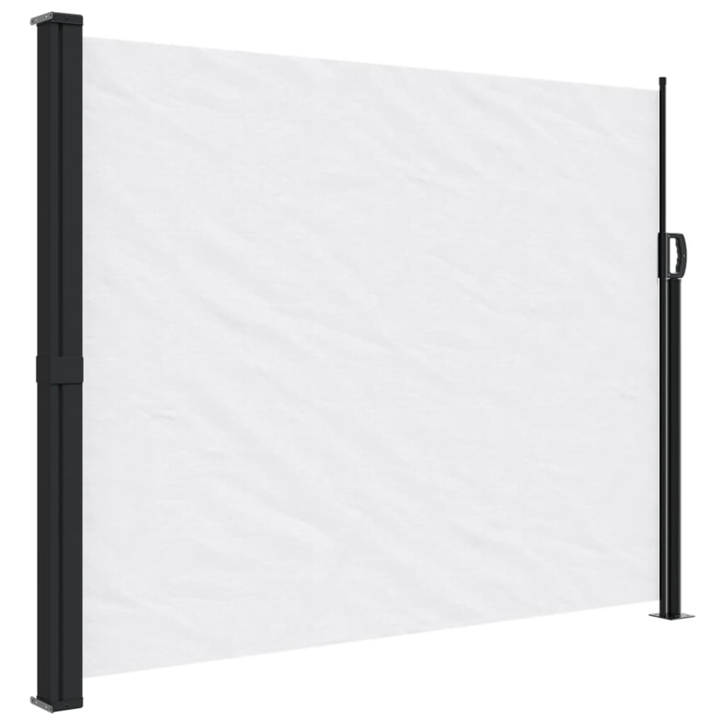 Uttrekkbar sidemarkise hvit 160x300 cm