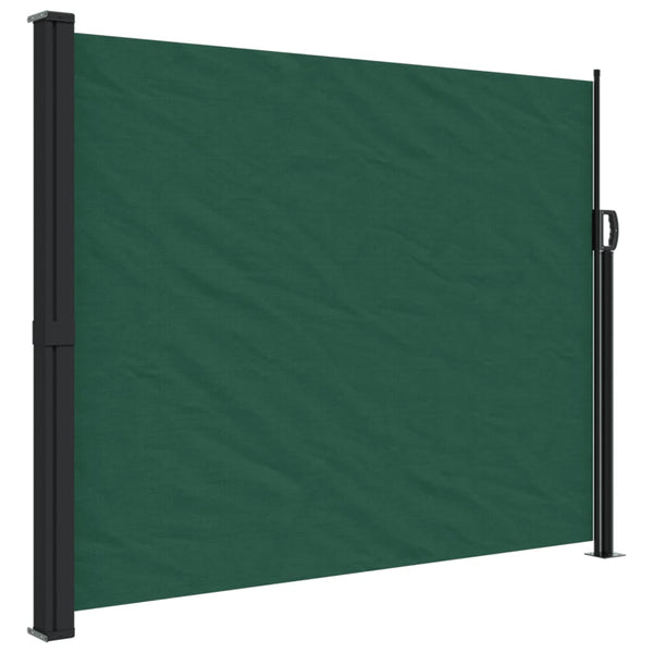Uttrekkbar sidemarkise mørkegrønn 160x300 cm
