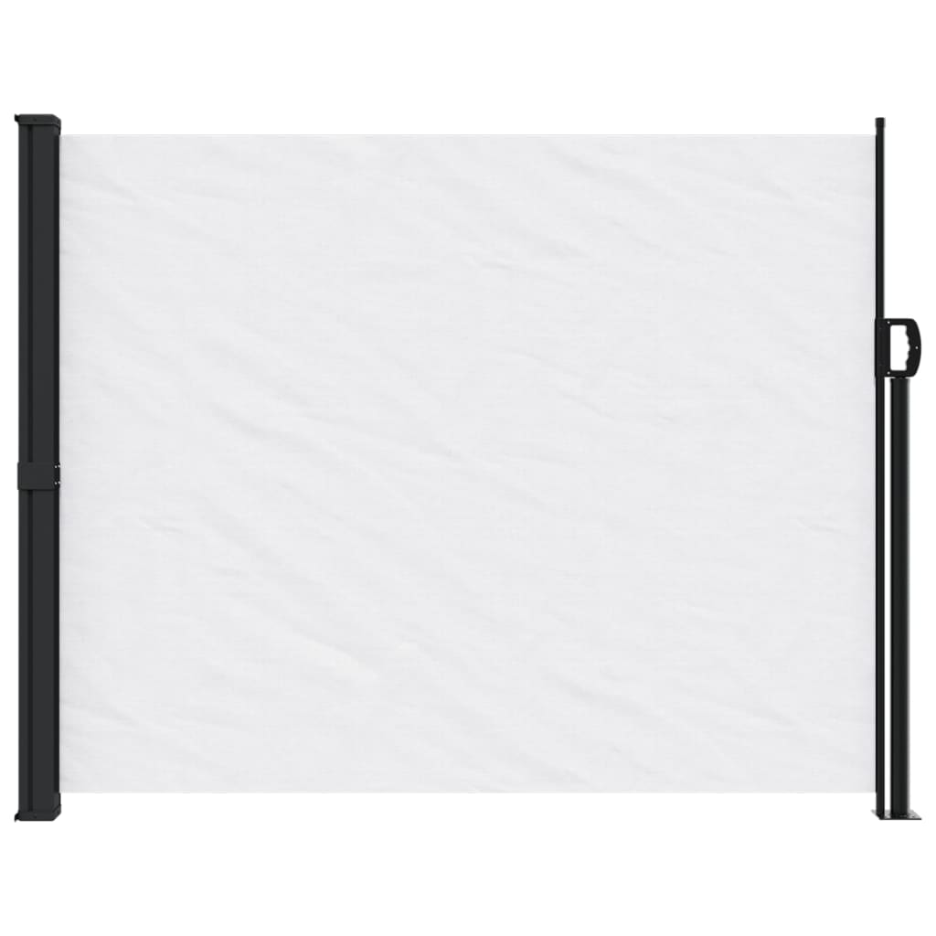Uttrekkbar sidemarkise hvit 170x300 cm