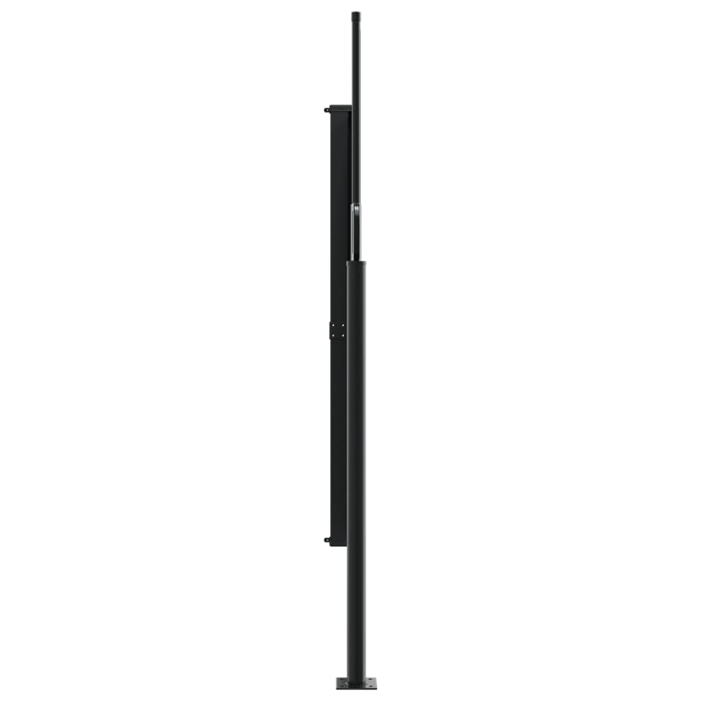 Uttrekkbar sidemarkise hvit 170x300 cm