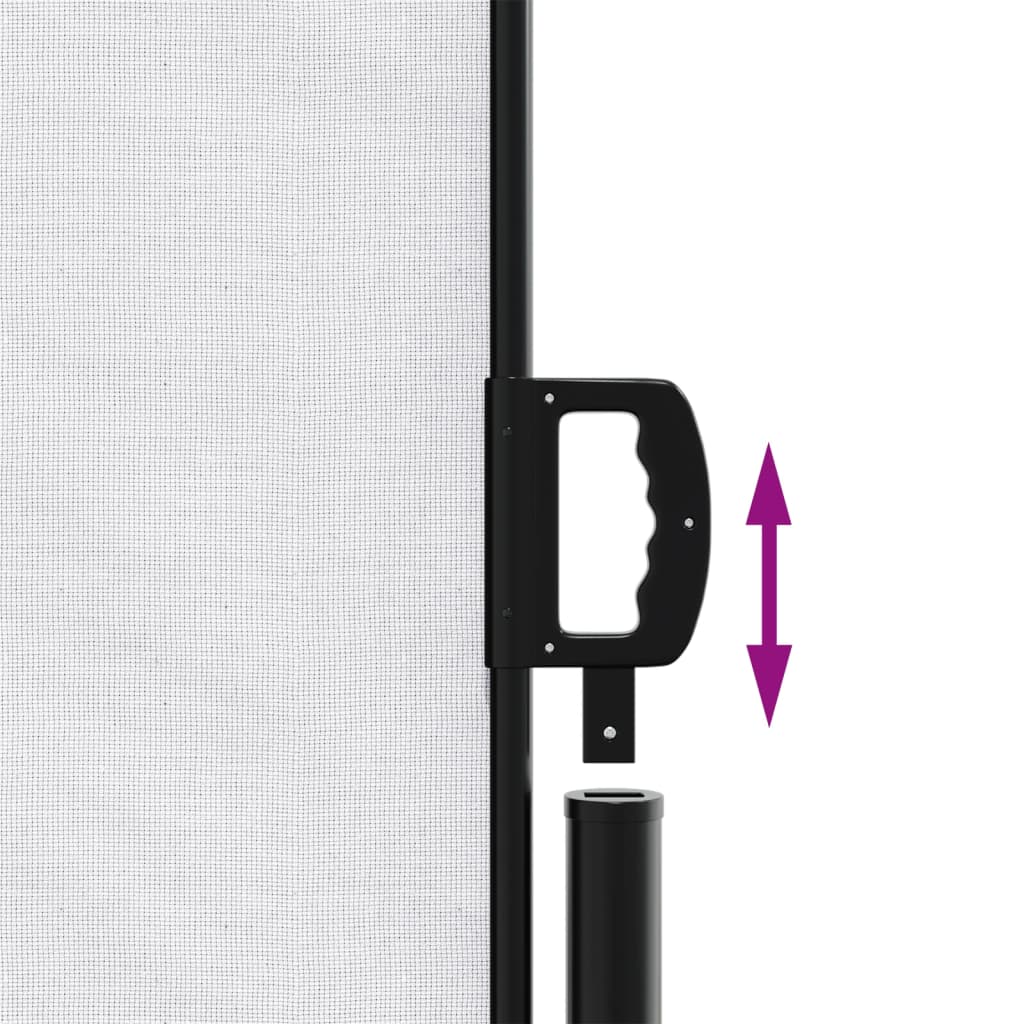 Uttrekkbar sidemarkise hvit 170x300 cm