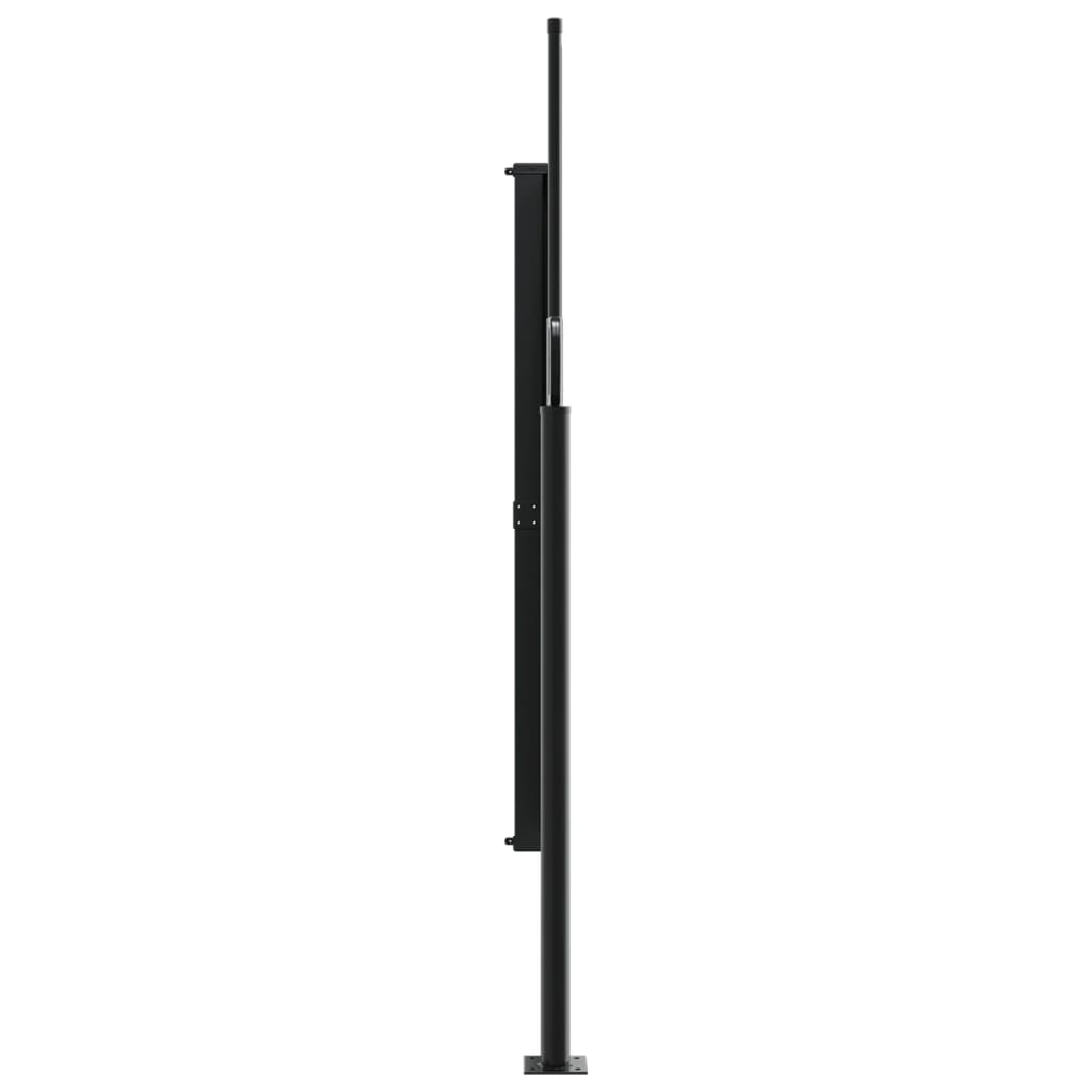 Uttrekkbar sidemarkise gråbrun 170x300 cm