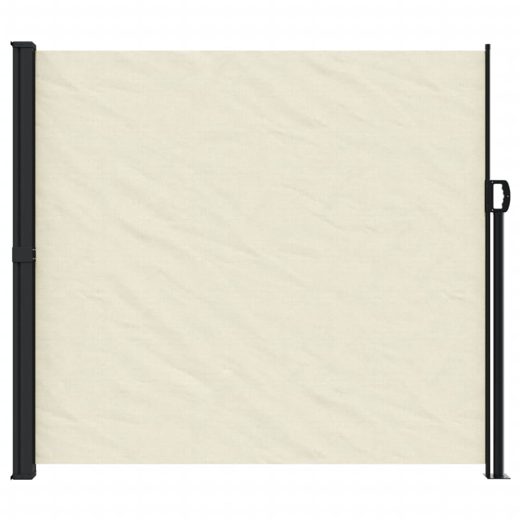 Uttrekkbar sidemarkise kremhvit 180x300 cm