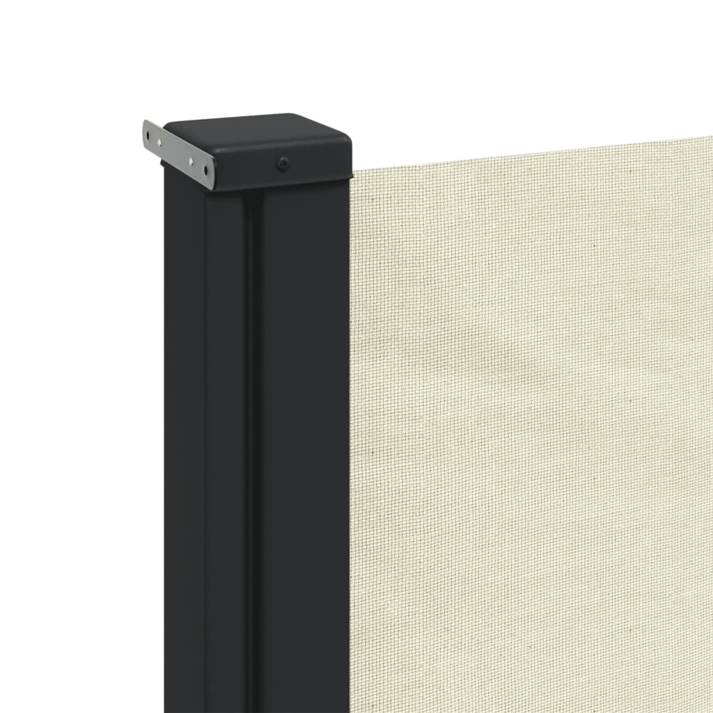 Uttrekkbar sidemarkise kremhvit 180x300 cm