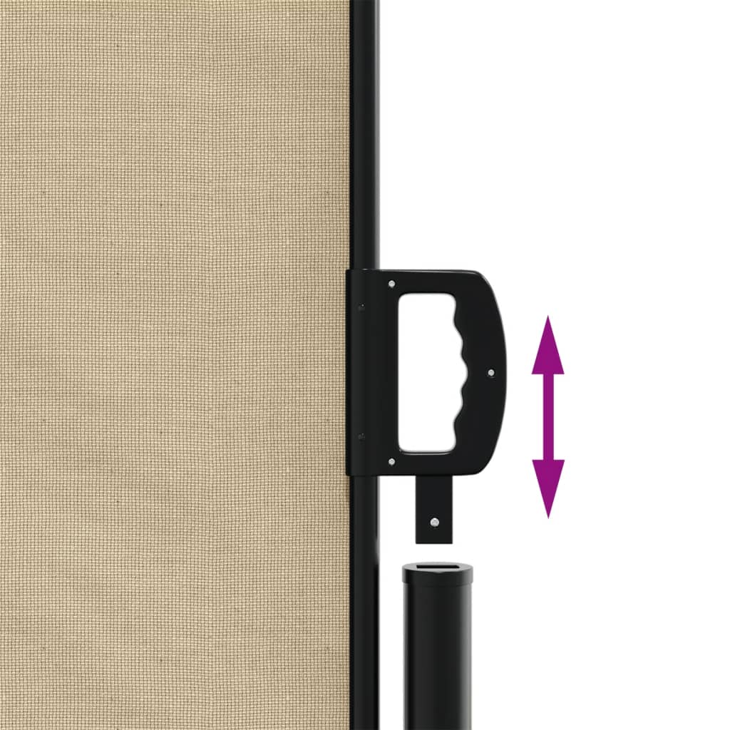 Uttrekkbar sidemarkise beige 180x300 cm
