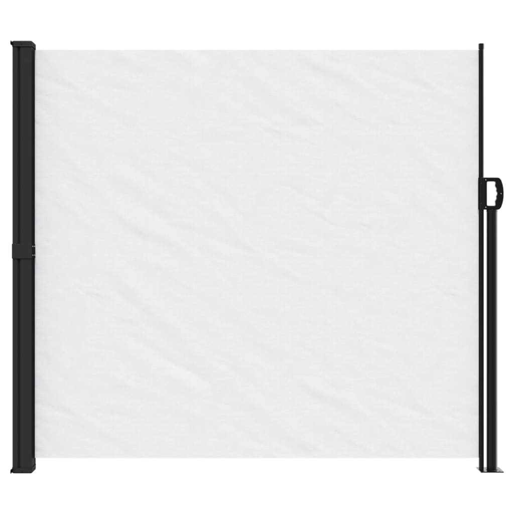 Uttrekkbar sidemarkise hvit 180x300 cm