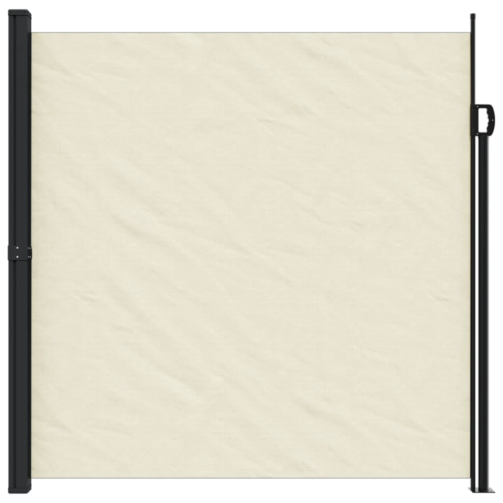 Uttrekkbar sidemarkise kremhvit 200x300 cm