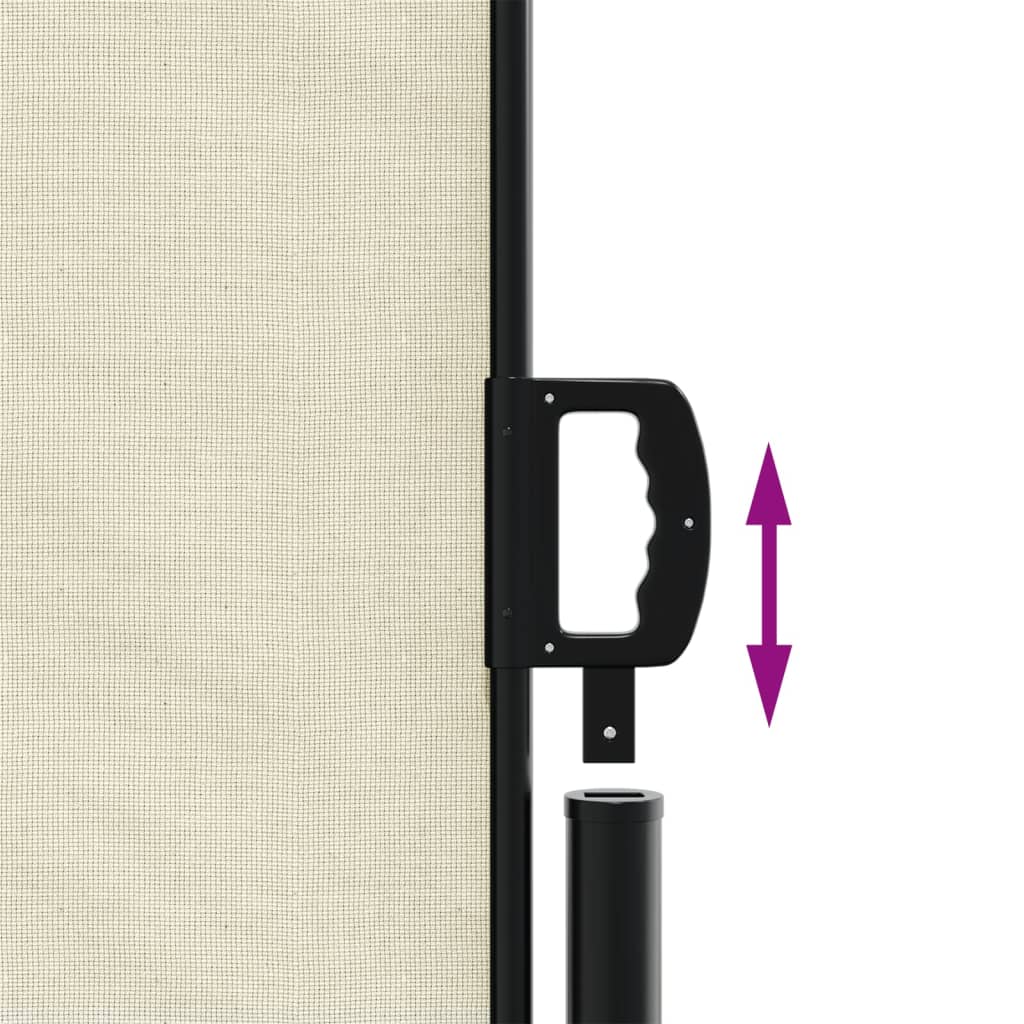 Uttrekkbar sidemarkise kremhvit 200x300 cm