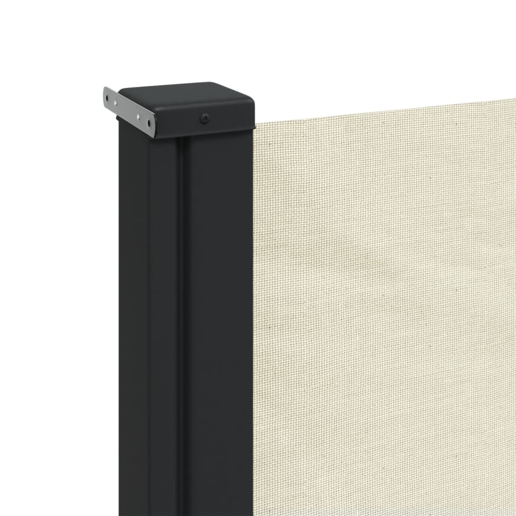 Uttrekkbar sidemarkise kremhvit 200x300 cm