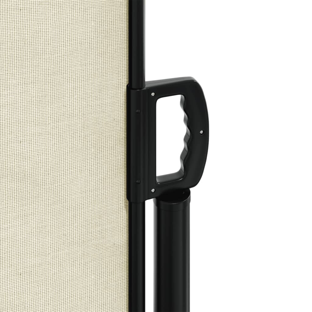 Uttrekkbar sidemarkise kremhvit 200x300 cm