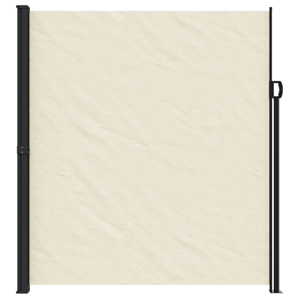 Uttrekkbar sidemarkise kremhvit 220x300 cm